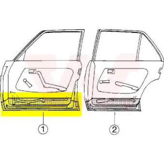 Porte, Carrosserie avant droit VAN WEZEL 3010276