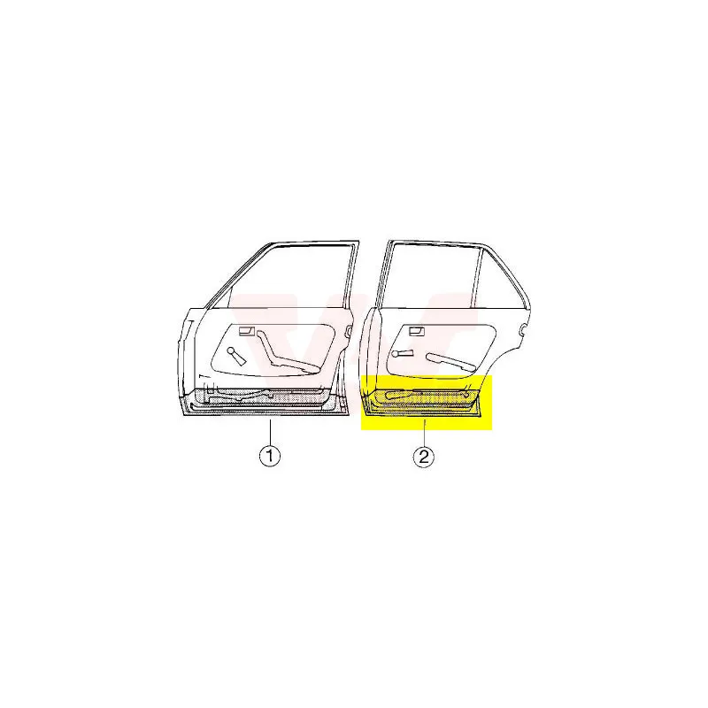 Porte, Carrosserie arrière droit VAN WEZEL 3010278