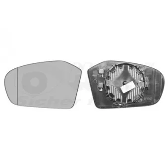 Verre de rétroviseur, rétroviseur extérieur VAN WEZEL 3017837U