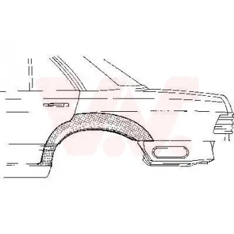 Panneau latéral arrière gauche VAN WEZEL 3024147