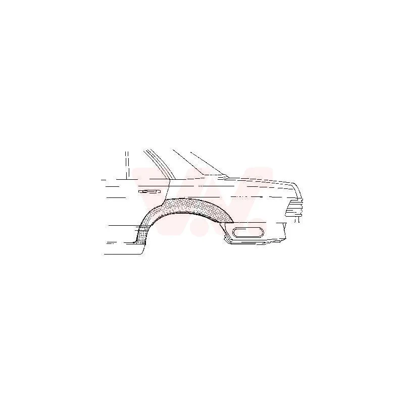 Panneau latéral arrière gauche VAN WEZEL 3024147