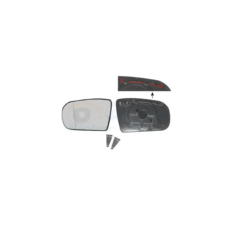 Verre de rétroviseur, rétroviseur extérieur VAN WEZEL 3029838
