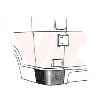 Panneau latéral arrière gauche VAN WEZEL 3070133