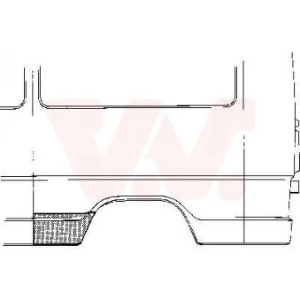 Panneau latéral arrière gauche VAN WEZEL 3070141