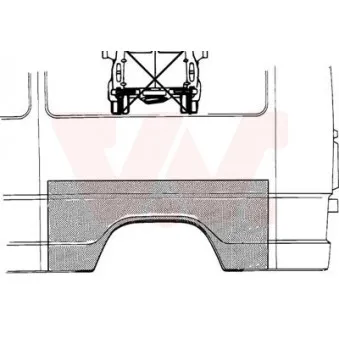 Panneau latéral arrière droit VAN WEZEL 3070148
