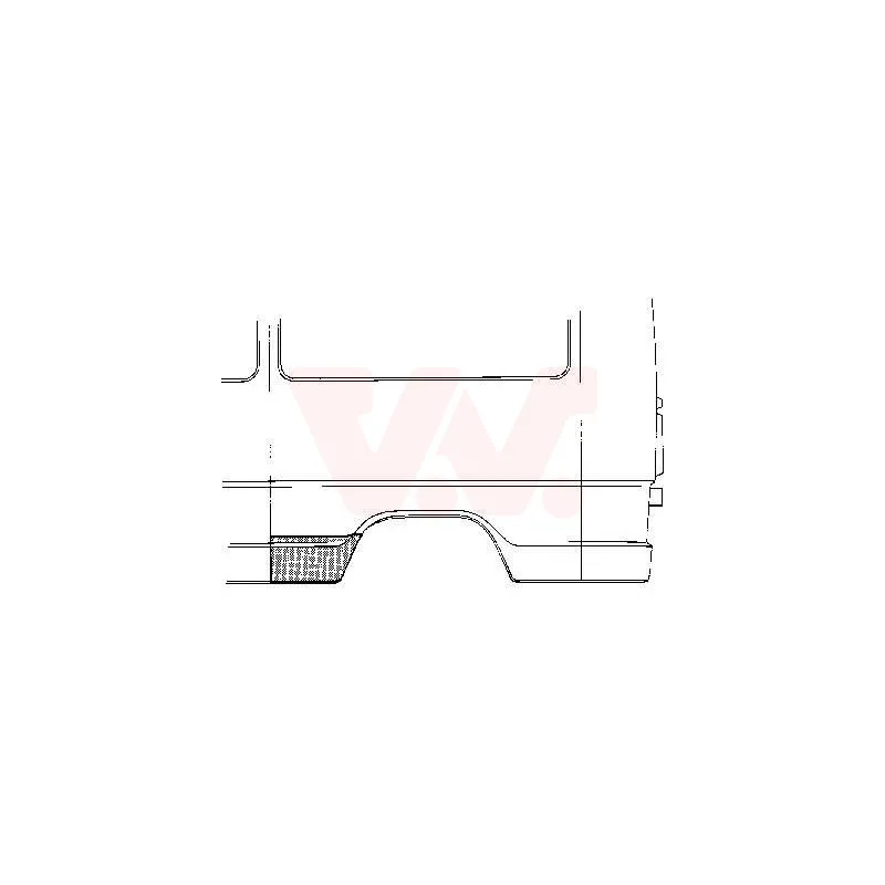 Panneau latéral arrière gauche VAN WEZEL 3071141