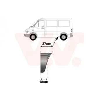 Panneau latéral arrière gauche VAN WEZEL 3075139