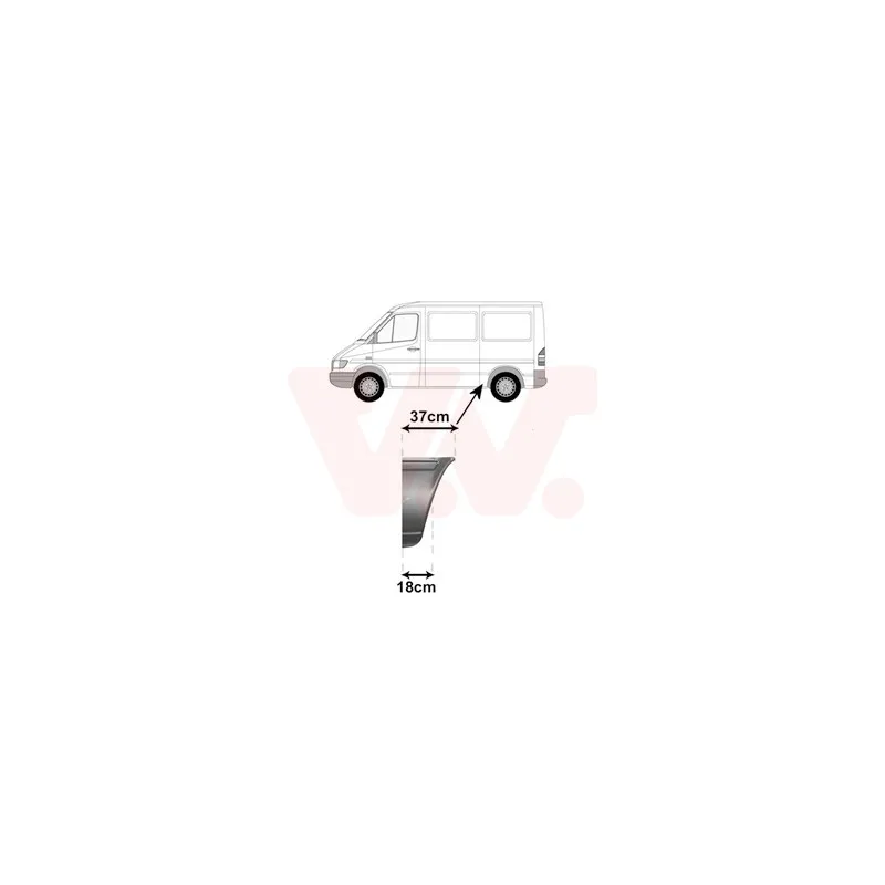 Panneau latéral arrière gauche VAN WEZEL 3075139