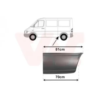 Panneau latéral arrière gauche VAN WEZEL 3075141