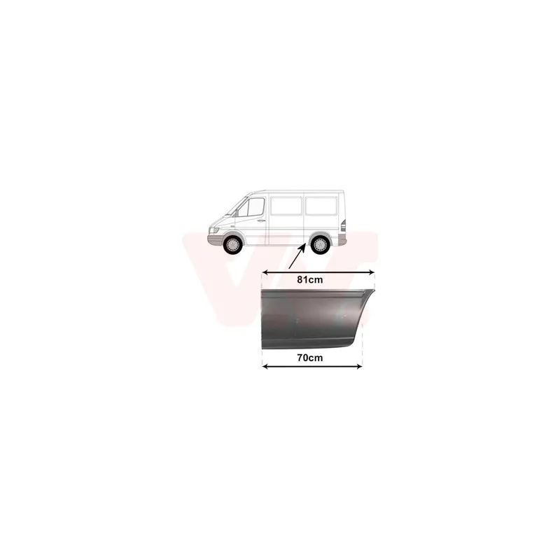 Panneau latéral arrière gauche VAN WEZEL 3075141