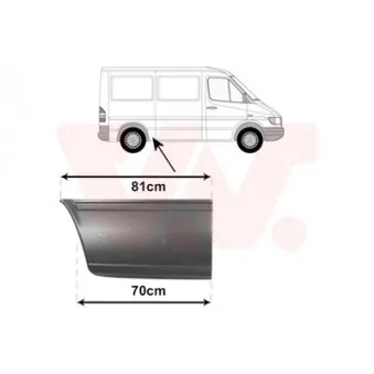Panneau latéral arrière droit VAN WEZEL 3075142