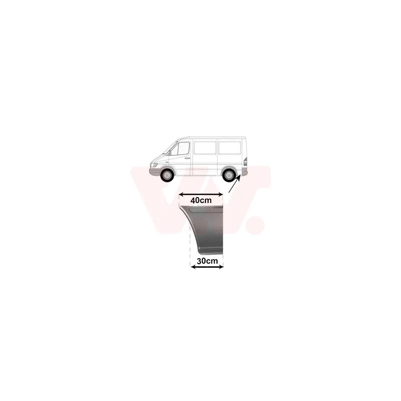 Panneau latéral arrière gauche VAN WEZEL 3076139