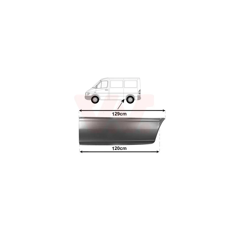 Panneau latéral arrière gauche VAN WEZEL 3076141