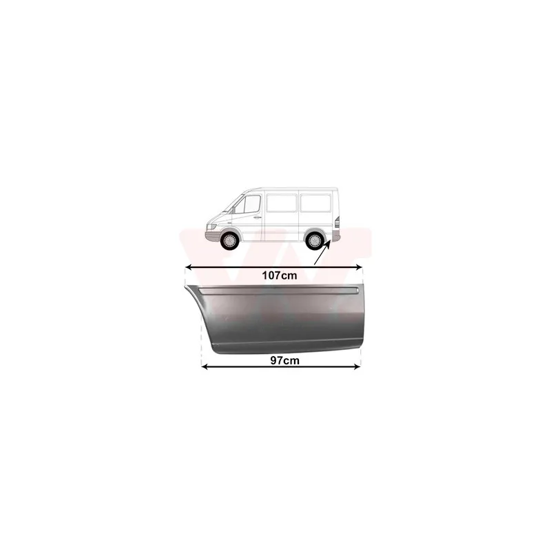 Panneau latéral arrière gauche VAN WEZEL 3076143
