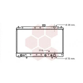 Radiateur, refroidissement du moteur VAN WEZEL 32002030