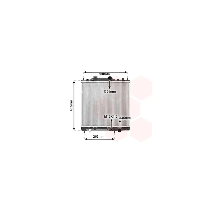 Radiateur, refroidissement du moteur VAN WEZEL 32002036