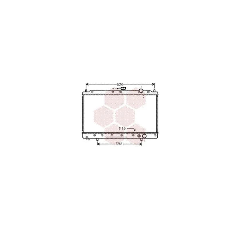 Radiateur, refroidissement du moteur VAN WEZEL 32002043