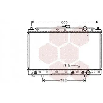 Radiateur, refroidissement du moteur VAN WEZEL 32002044