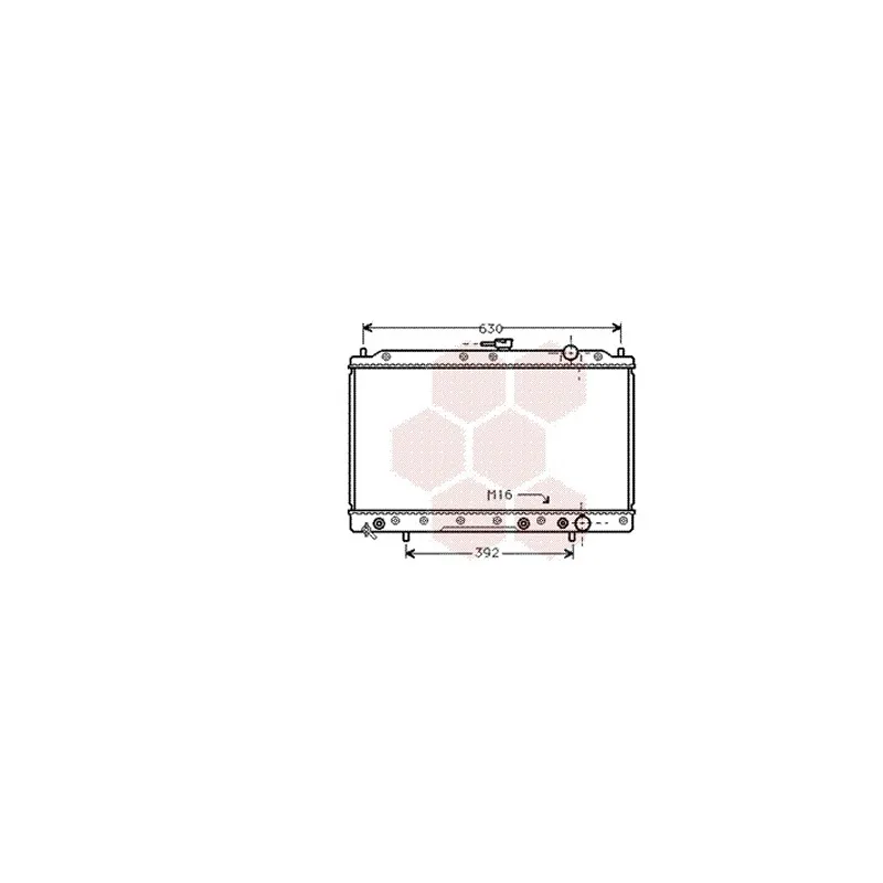 Radiateur, refroidissement du moteur VAN WEZEL 32002044