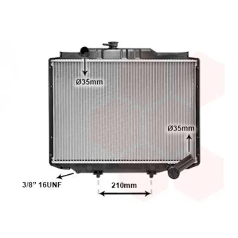 Radiateur, refroidissement du moteur VAN WEZEL 32002062