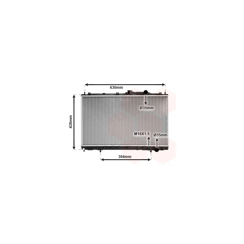 Radiateur, refroidissement du moteur VAN WEZEL 32002064