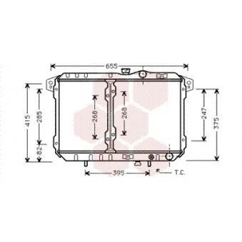 Radiateur, refroidissement du moteur VAN WEZEL 32002065
