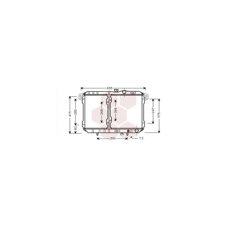 Radiateur, refroidissement du moteur VAN WEZEL 32002065
