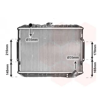 Radiateur, refroidissement du moteur VAN WEZEL 32002066