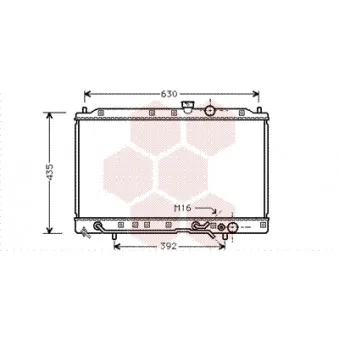 Radiateur, refroidissement du moteur VAN WEZEL 32002078