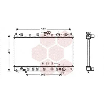 Radiateur, refroidissement du moteur VAN WEZEL 32002081