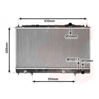 Radiateur, refroidissement du moteur VAN WEZEL 32002083