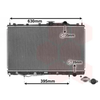 Radiateur, refroidissement du moteur VAN WEZEL 32002087