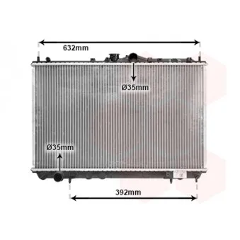Radiateur, refroidissement du moteur VAN WEZEL 32002111