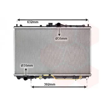 Radiateur, refroidissement du moteur VAN WEZEL 32002112
