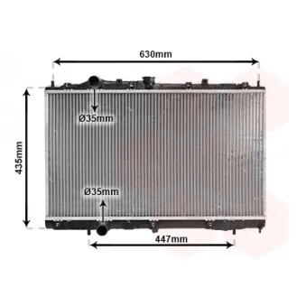 Radiateur, refroidissement du moteur VAN WEZEL 32002113