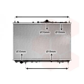 Radiateur, refroidissement du moteur VAN WEZEL 32002116