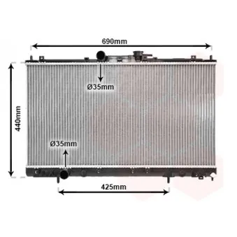Radiateur, refroidissement du moteur VAN WEZEL 32002122