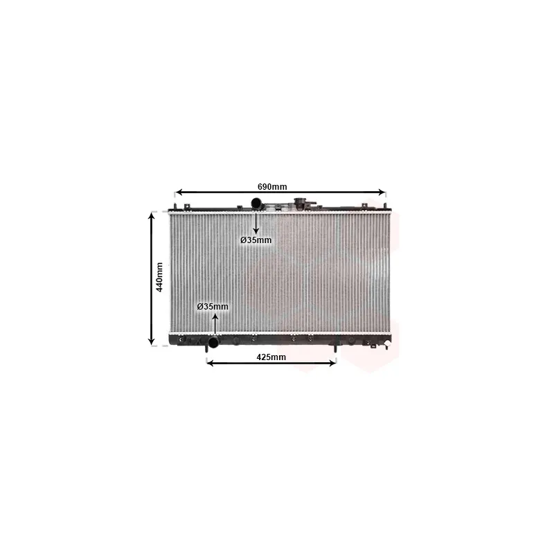 Radiateur, refroidissement du moteur VAN WEZEL 32002122