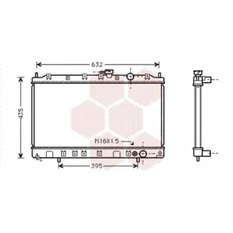 Radiateur, refroidissement du moteur VAN WEZEL 32002126