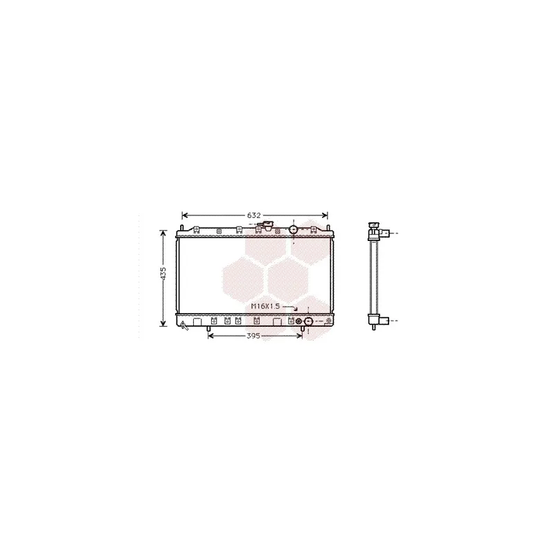 Radiateur, refroidissement du moteur VAN WEZEL 32002126