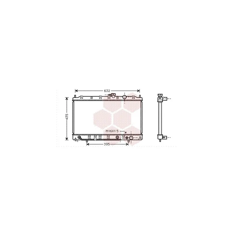 Radiateur, refroidissement du moteur VAN WEZEL 32002128