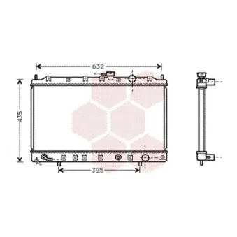 Radiateur, refroidissement du moteur VAN WEZEL 32002129