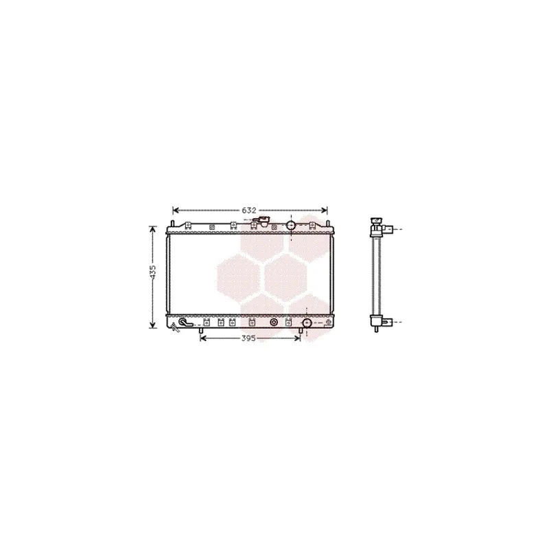 Radiateur, refroidissement du moteur VAN WEZEL 32002129