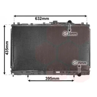 Radiateur, refroidissement du moteur VAN WEZEL 32002130