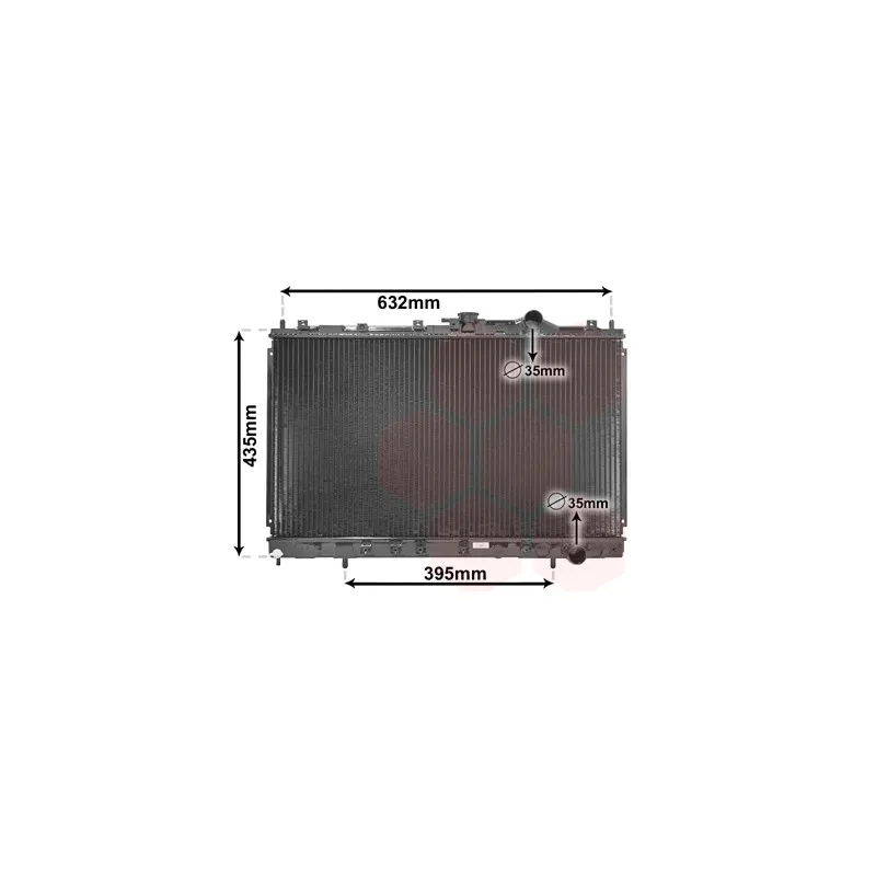 Radiateur, refroidissement du moteur VAN WEZEL 32002130
