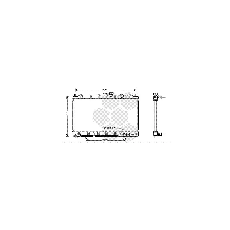 Radiateur, refroidissement du moteur VAN WEZEL 32002132