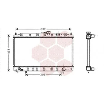 Radiateur, refroidissement du moteur VAN WEZEL 32002133