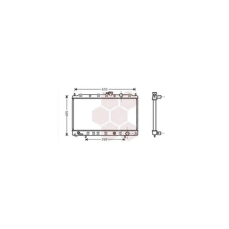Radiateur, refroidissement du moteur VAN WEZEL 32002133