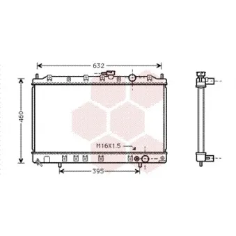 Radiateur, refroidissement du moteur VAN WEZEL