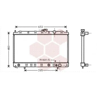 Radiateur, refroidissement du moteur VAN WEZEL 32002135